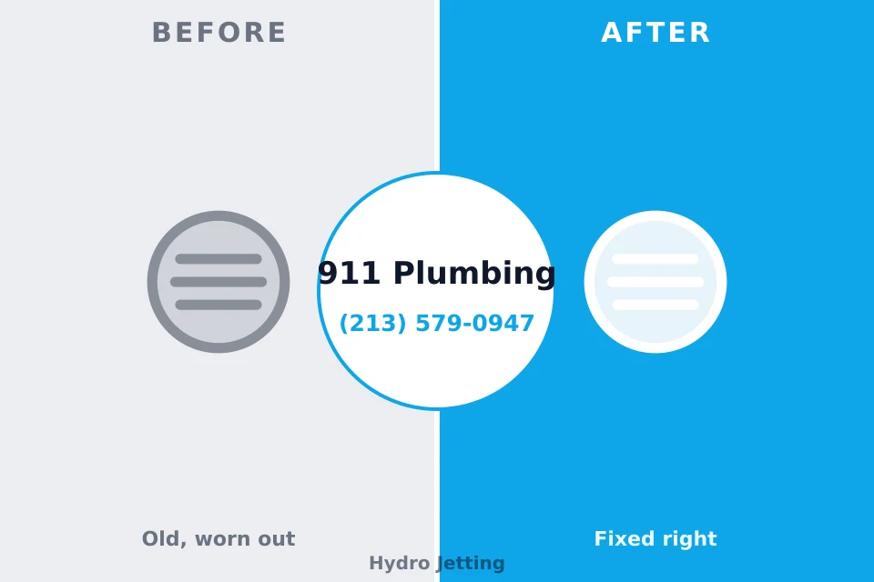 Before and after: plumbing repair Milford, IN